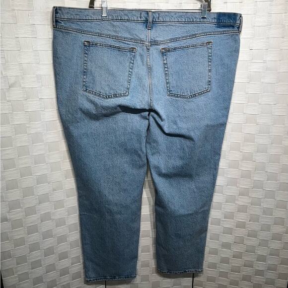 Abercrombie & Fitch Women's The Straight Mid Rise Jeans Plus Size 37 Medium Wash - Picture 13 of 13